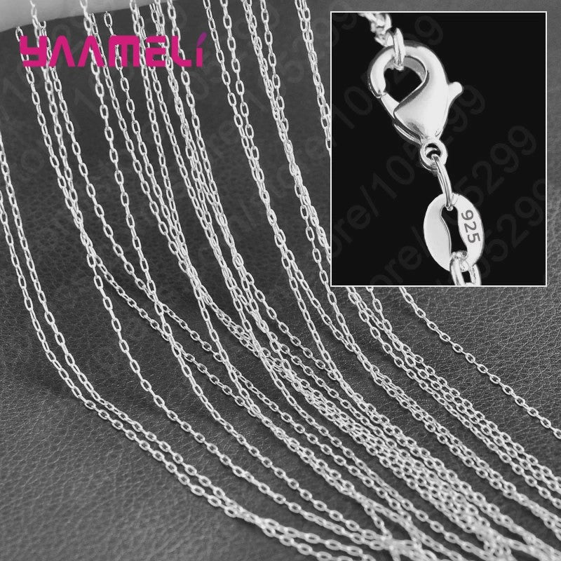 10x 925 Sterling Zilveren Collier Kettingen Set - 40-76 cm - Met Karabijnsluiting