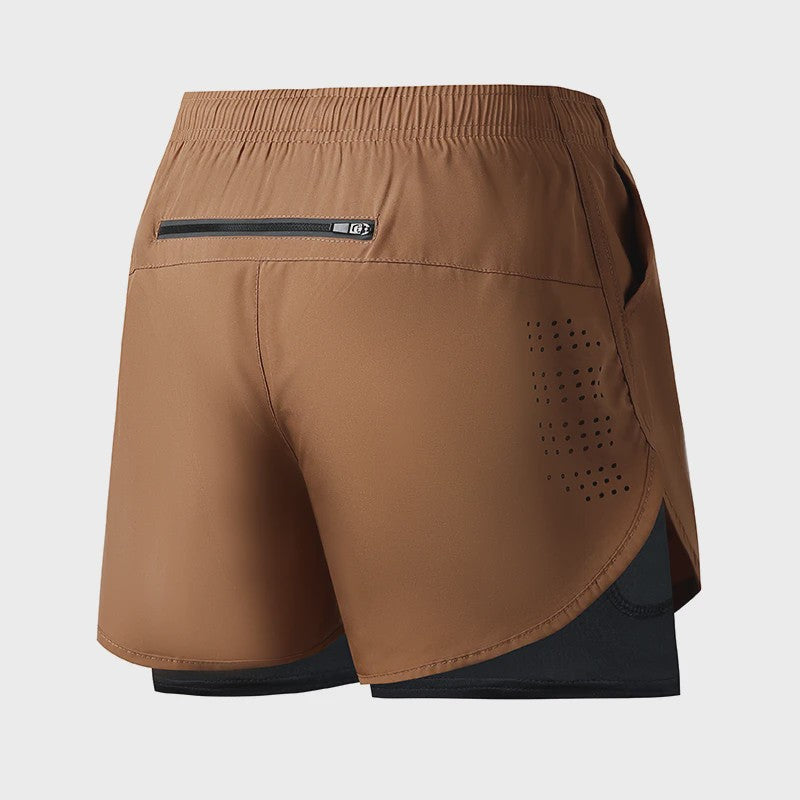 Heren Sportshorts Dubbellaags - Sneldrogend & Comfortabel voor Fitness en Hardlopen
