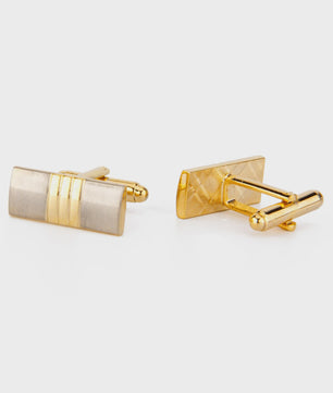 Goudkleurige Manchetknopen Set voor Heren | Stijlvolle Koperen Accessoires | Cadeau voor Hem