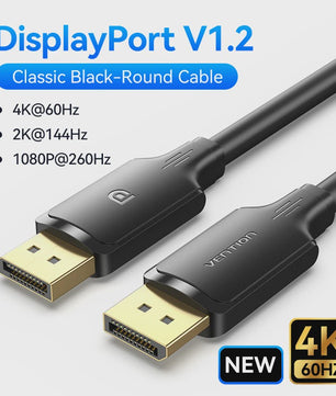 Vention DisplayPort 1.4 Kabel - 8K 60Hz, 4K 144Hz, HDR, 165Hz - Voor PC, Laptop, TV