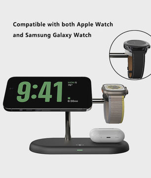 3-in-1 Draadloze Oplaadstandaard voor iPhone, Apple Watch & AirPods - Snel & Netjes