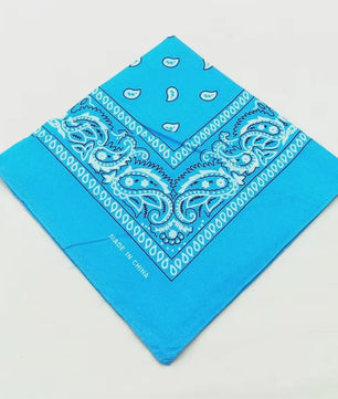 Modieuze Katoenen Bandana Sjaal 54x54cm - Paisley Print voor Dames & Heren