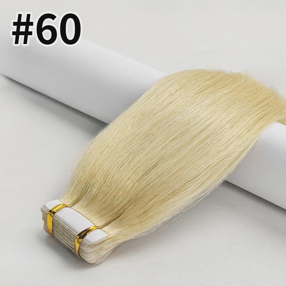 Remy Tape-in Hair Extensions - 100% Echt Menselijk Haar, Natuurlijk Zwart, Naadloos