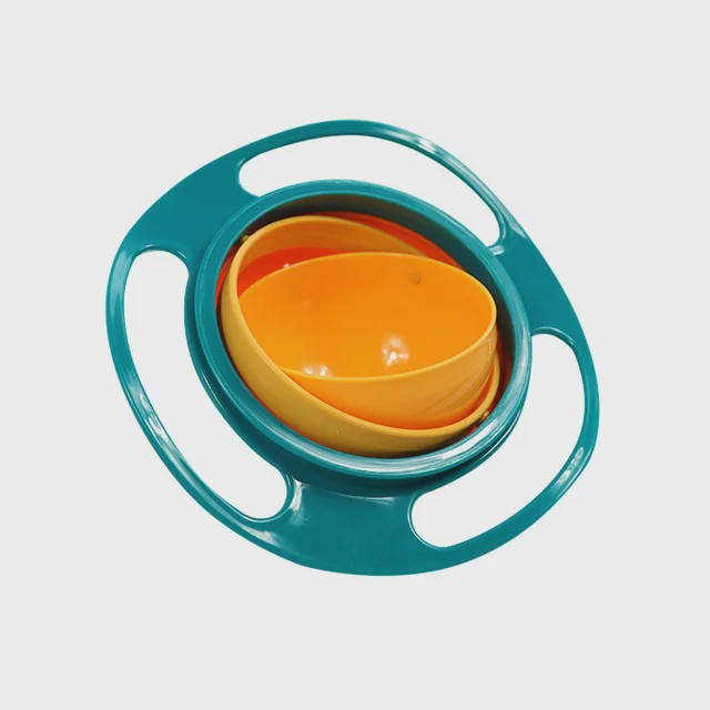 Anti-Knoei Gyro Kom voor Baby's - 360° Draaibaar en Omvalbestendig Voerbakje