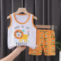 Zomer Set Kinderen: Katoenen Mouwloos Vest & Shorts met Leuke Prints