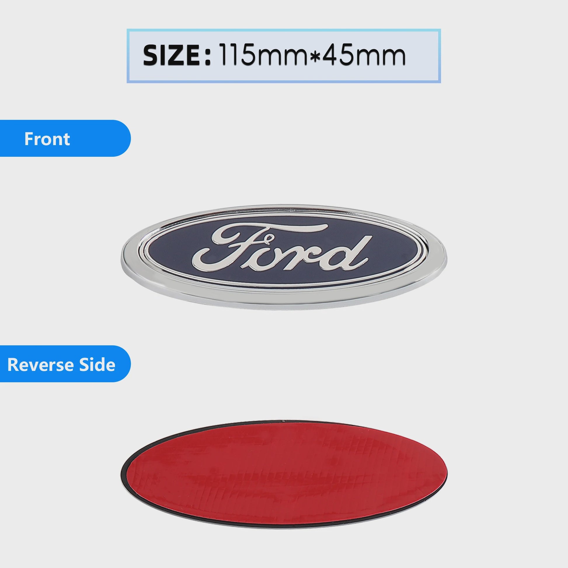 Ford Embleem Stickers - Set van 8 Stuks - Hood, Bonnet & Trunk - Universeel