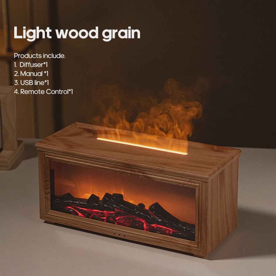 Sfeervolle Vuurhaard Aroma Diffuser met Luchtbevochtiger en Afstandsbediening - Creëer Warmte en Geur