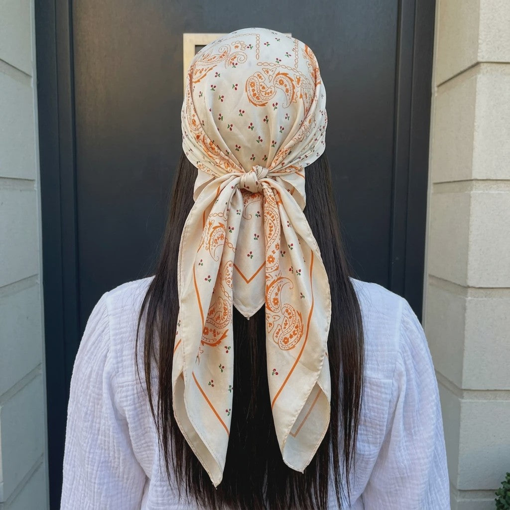 Luxe Zijden Vierkante Sjaal 90x90cm - Stijlvol Foulard voor Dames