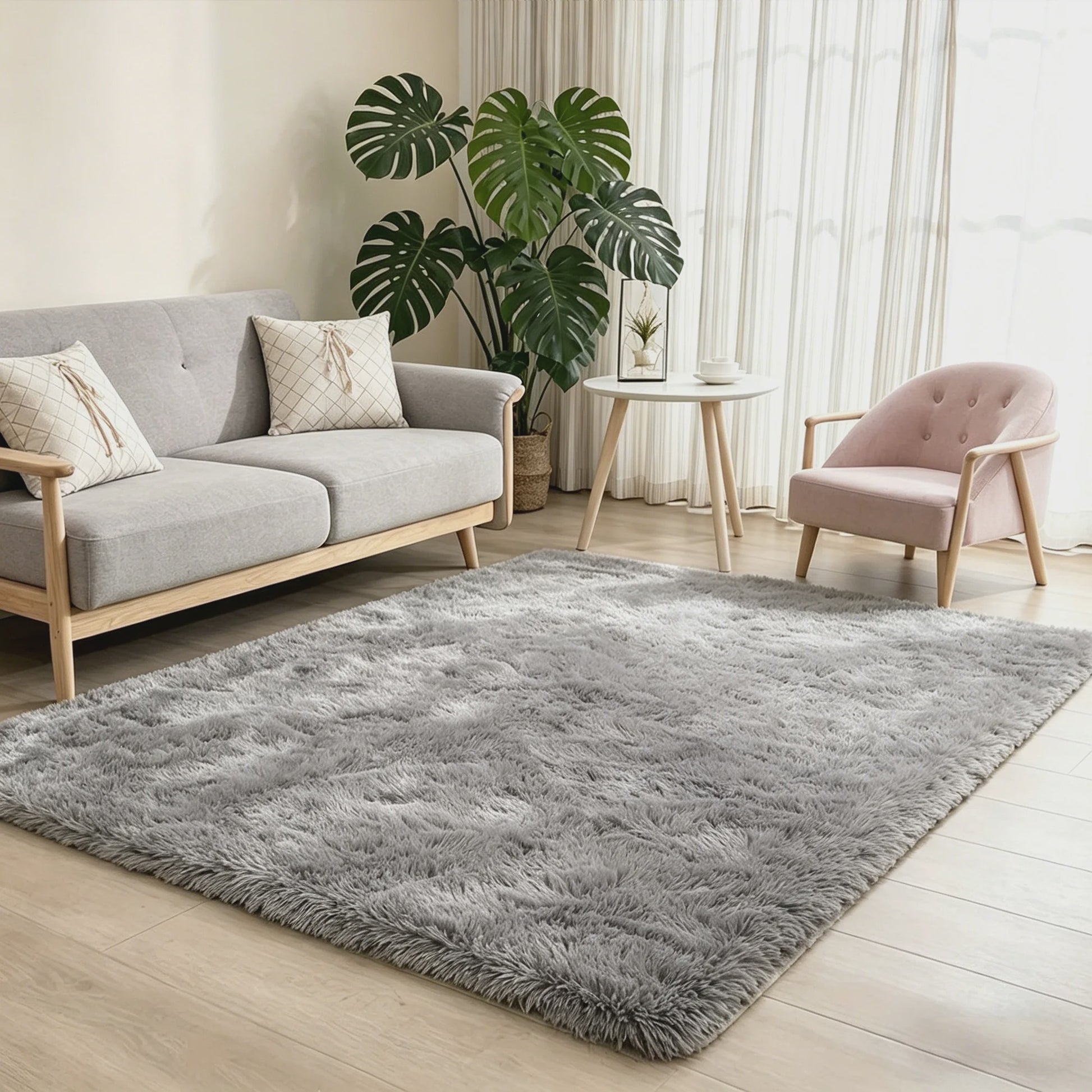 Superzacht Hoogpolig Vloerkleed - Pluizig & Luxueus voor Woonkamer, Slaapkamer & Kinderkamer