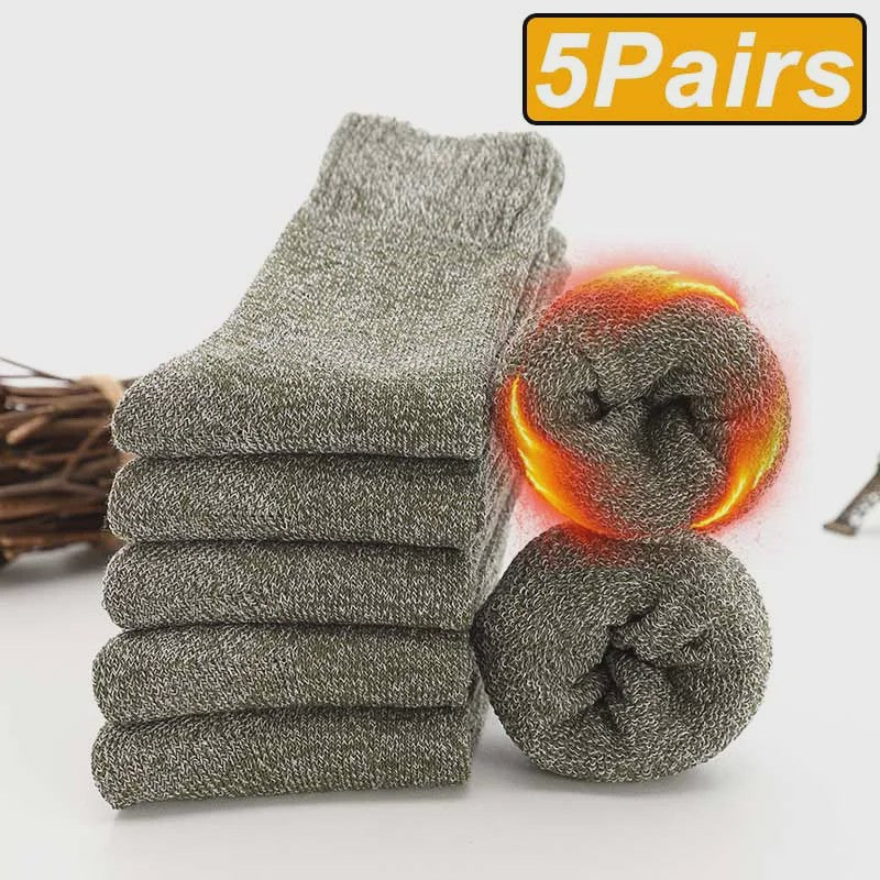 5 Paar Super Dikke Thermosokken Heren & Dames - Winter Warm & Anti-Koud
