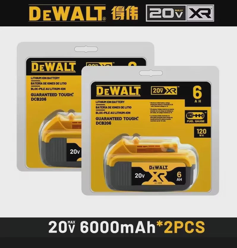 DeWalt 20V MAX XR 6.0Ah Lithium Accu - DCB206 - Snel Opladen