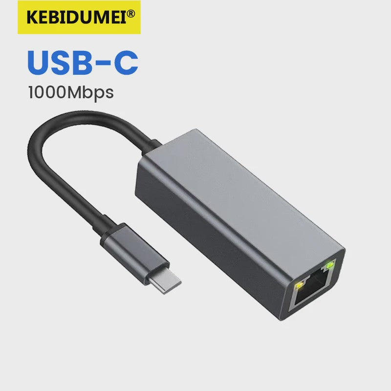 2.5Gbps USB Ethernet Adapter - Snelle Netwerkkaart voor Laptop & PC (USB-A/C)