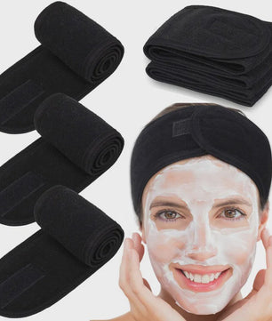 Verstelbare Make-up Haarband (5 Stuks) - Zachte Handdoekstof voor Gezichtsreiniging, Yoga & Spa