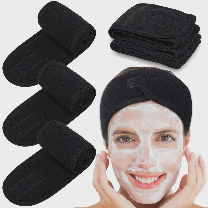 Verstelbare Make-up Haarband (5 Stuks) - Zachte Handdoekstof voor Gezichtsreiniging, Yoga & Spa