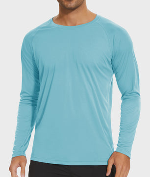 TACVASEN Heren UV-Bescherming T-shirt Lange Mouw - UPF 50+ Sneldrogend & Ademend