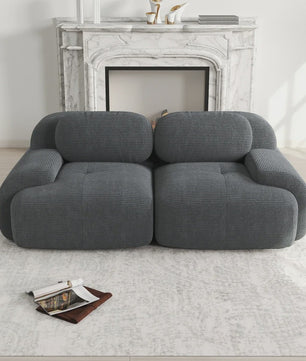 Luxe 82'' Loveseat Bank met Gebogen Armleuningen en Hoge-elastische Bekleding