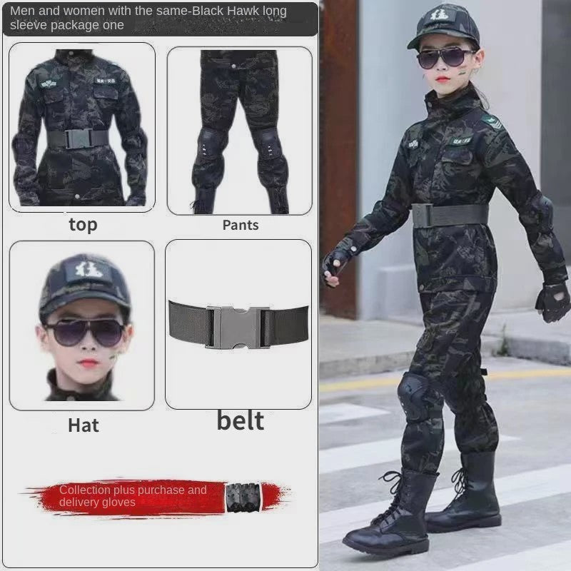 Kinder Special Forces Camouflage Trainingspak - Zwarte Adelaar