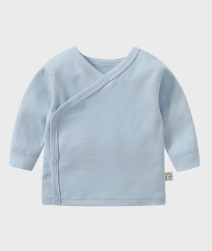 Newborn Baby Kimono Shirt Lange Mouw 100% Katoen - Makkelijk Aan & Uit