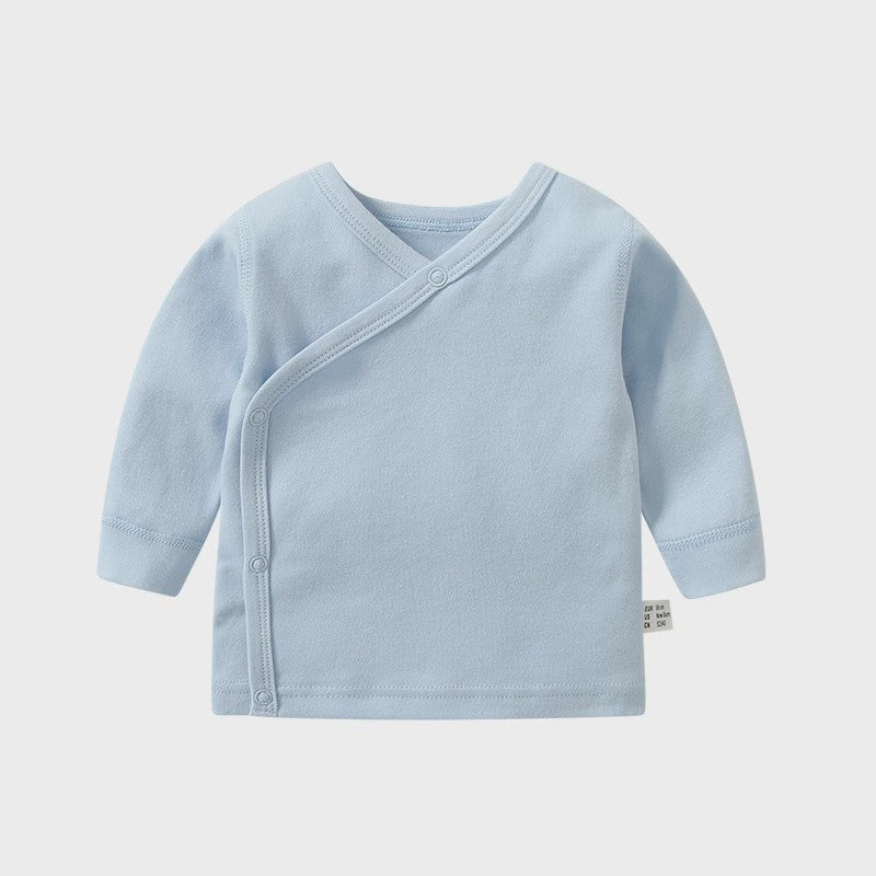 Newborn Baby Kimono Shirt Lange Mouw 100% Katoen - Makkelijk Aan & Uit