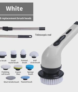 Elektrische Schoonmaakborstel 9-in-1: Krachtige Spin Scrubber voor Huis en Keuken