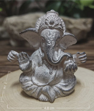 Ganesha Beeldje Bronskleurig - Hindoeïstische God Sculptuur voor Huis & Kantoor Decoratie