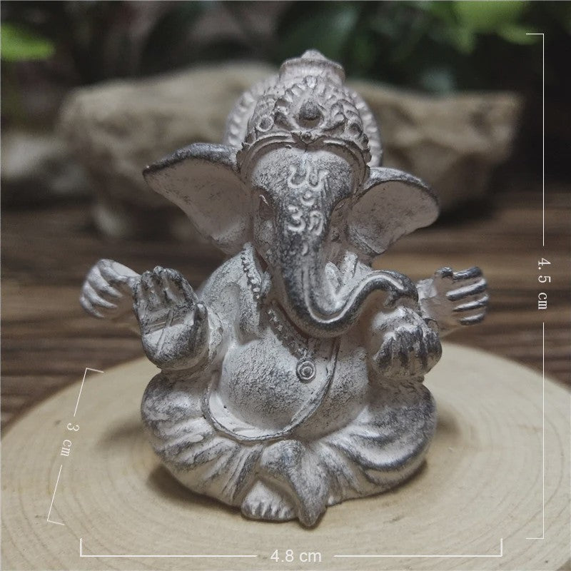 Ganesha Beeldje Bronskleurig - Hindoeïstische God Sculptuur voor Huis & Kantoor Decoratie