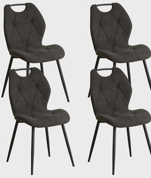 Set Eetkamerstoelen Nordic Stijl - Comfortabel Velvet met Metalen Poten (Per 2, 4 of 6)