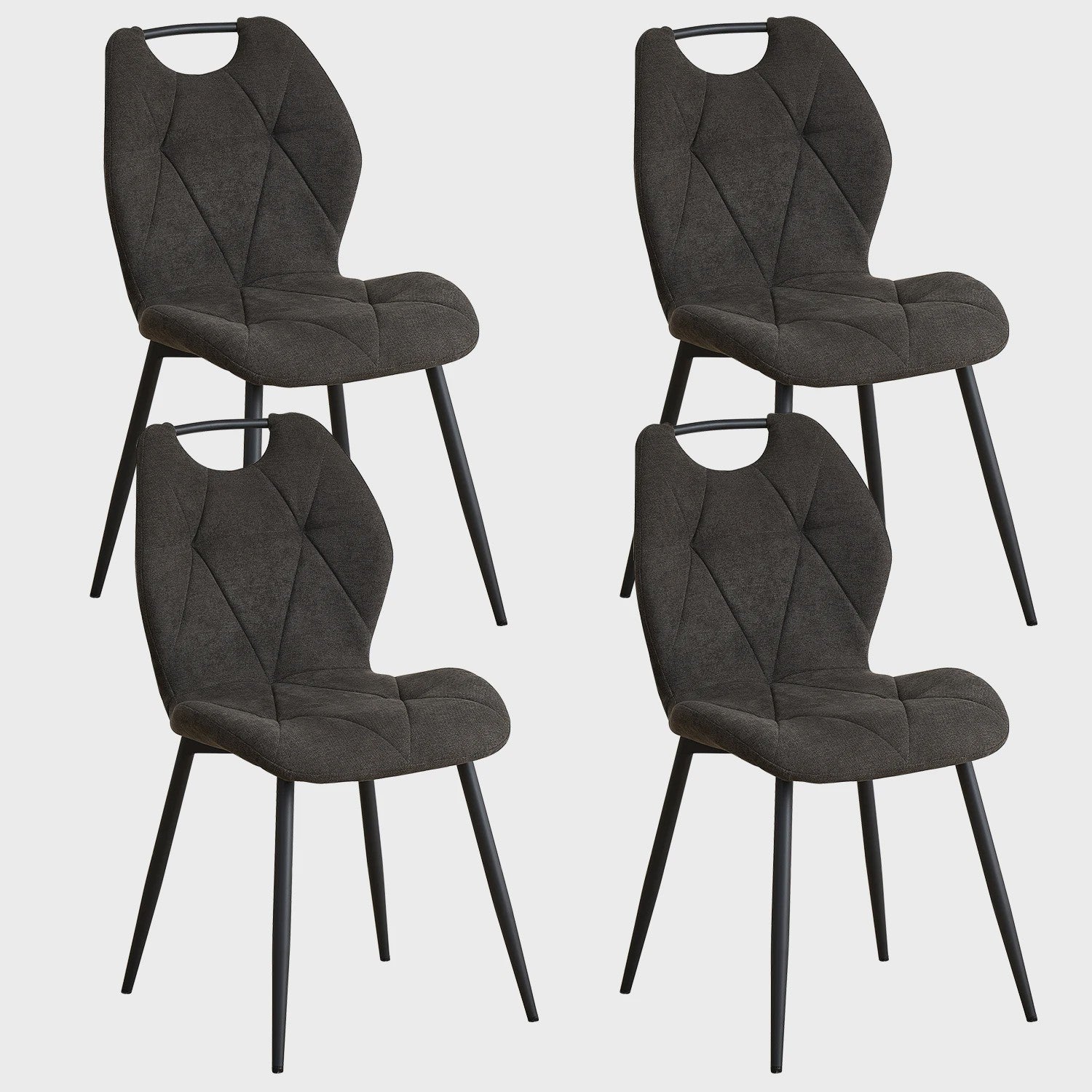 Set Eetkamerstoelen Nordic Stijl - Comfortabel Velvet met Metalen Poten (Per 2, 4 of 6)