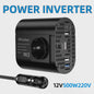 Krachtige 400W/500W/1500W Auto Omvormer: DC 12V naar AC 220V met 3x USB 2.0 en 1x USB QC3.0