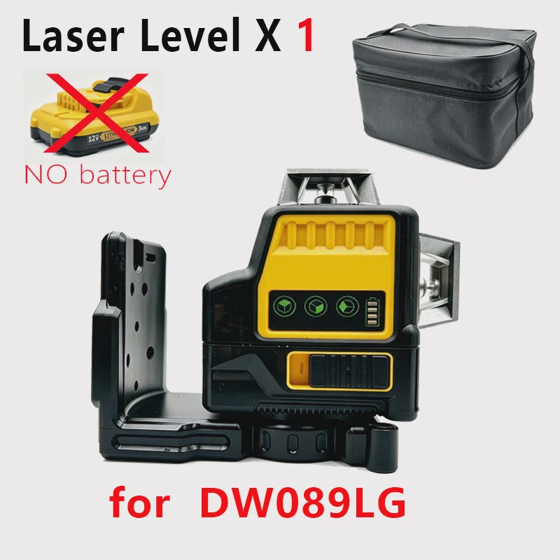 Professionele Groene Laserwaterpas DW089LG - 12 Lijnen, 360° Horizontaal/Verticaal