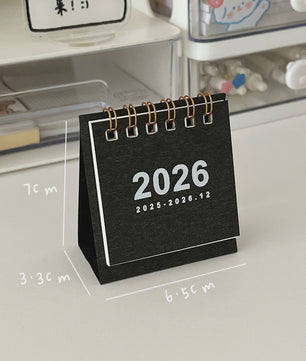 Mini Bureaukalender 2026 - Creatieve Spiraalgebonden Kalender voor Bureau Decoratie & Kantoor