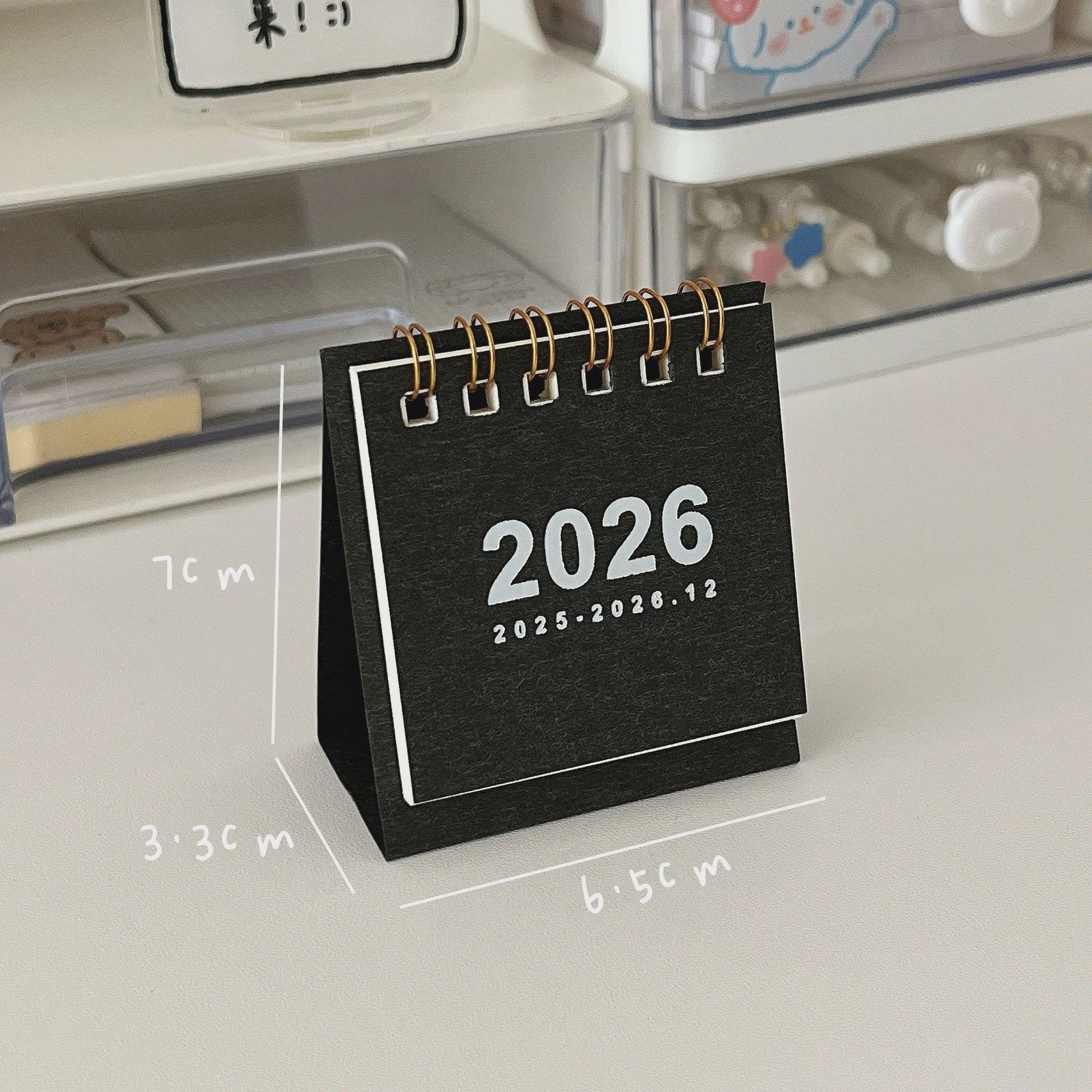 Mini Bureaukalender 2026 - Creatieve Spiraalgebonden Kalender voor Bureau Decoratie & Kantoor