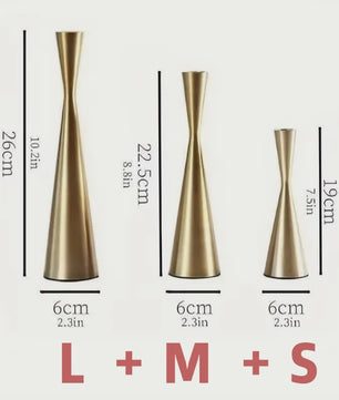 Moderne Kandelaar Standaard - Elegant Metaal Goud, Zilver, Zwart