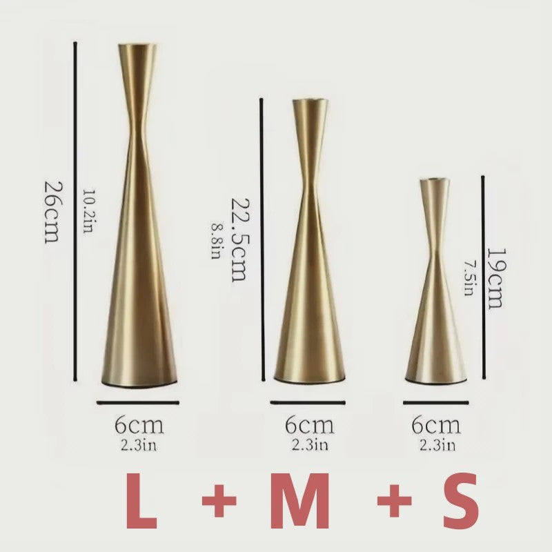 Moderne Kandelaar Standaard - Elegant Metaal Goud, Zilver, Zwart