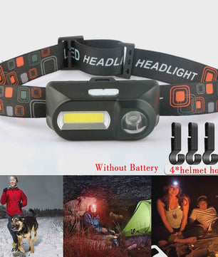 Krachtige Oplaadbare COB+LED Hoofdlamp 1500LM - Waterdicht & Helder voor Buitenactiviteiten
