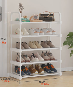 Stapelbare Schoenenkast Organizer - 4 tot 7 Lagen, Wit