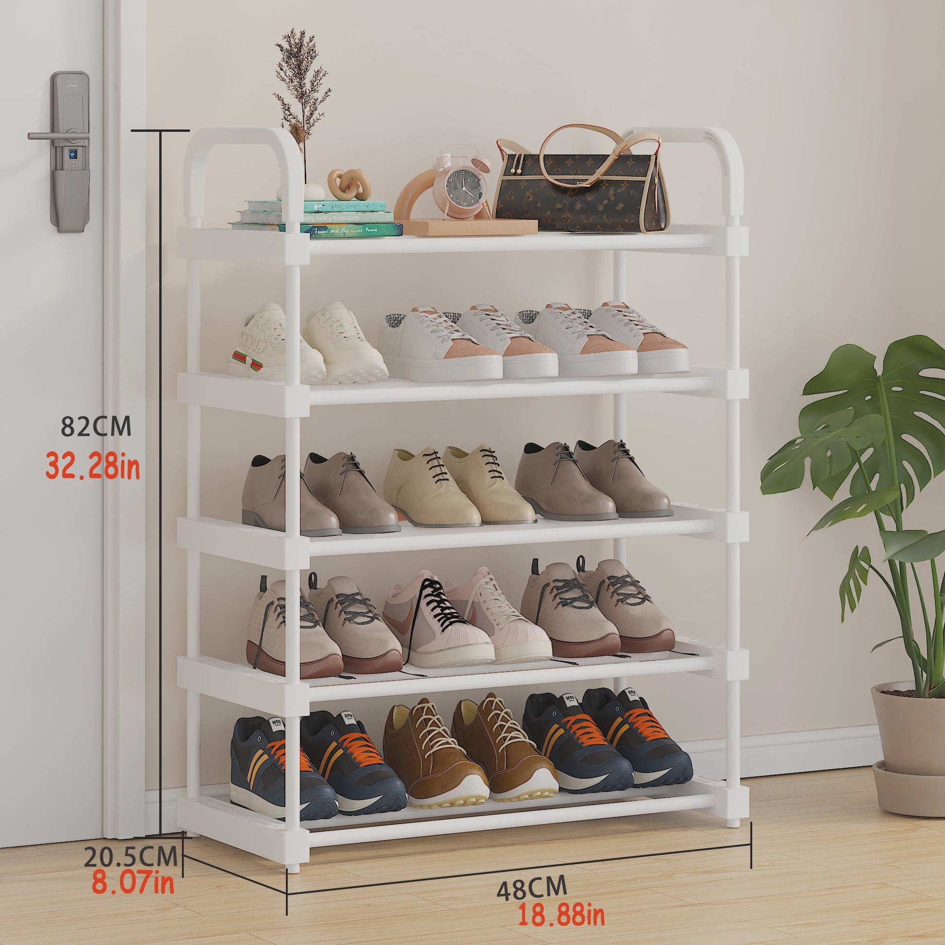 Stapelbare Schoenenkast Organizer - 4 tot 7 Lagen, Wit