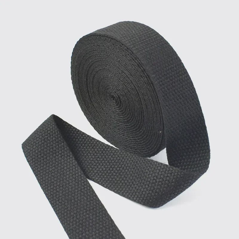 4 Meter Katoenen Band - 1.3mm Dikke Webbing voor Tassen, Riemen & DIY Projecten (20-50mm Breed)