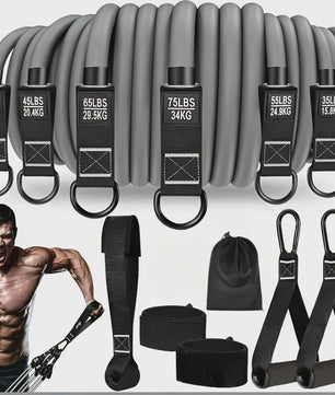 Professionele Weerstandsband Set met Handvatten - Krachttraining, Body Shaping & Fitness