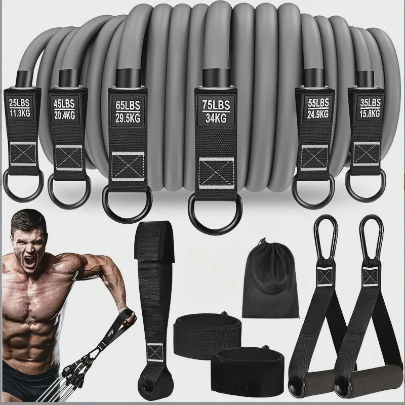 Professionele Weerstandsband Set met Handvatten - Krachttraining, Body Shaping & Fitness