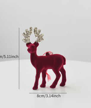 Kerstdecoratie: Pluche Herten Ornament voor Kerstboom of Bureau