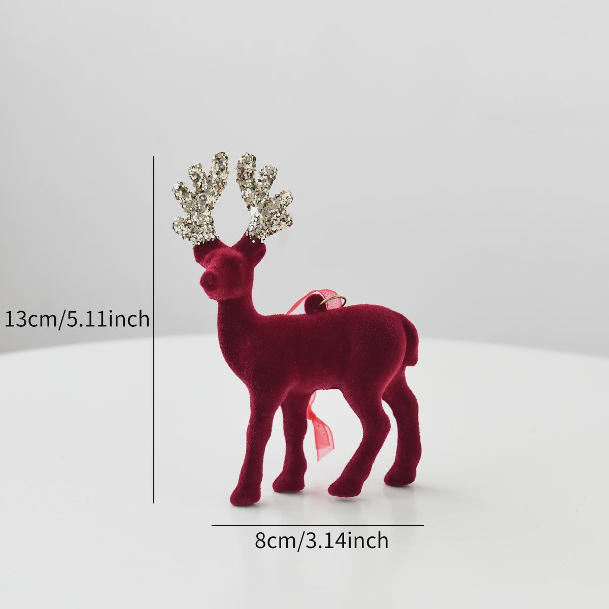 Kerstdecoratie: Pluche Herten Ornament voor Kerstboom of Bureau