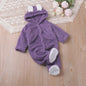 Schattige Baby Romper met Berenoren - Winter Jumpsuit voor Jongens & Meisjes