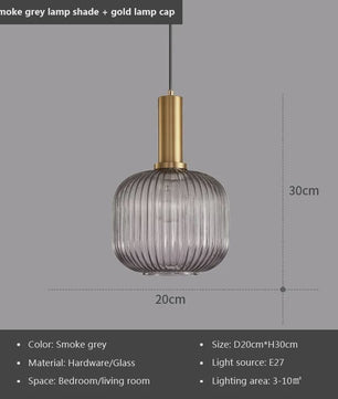 Glazen Hanglamp Smoke Grey E27 - Sfeervolle Verlichting voor Keuken, Eetkamer & Woonkamer