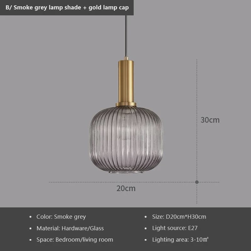 Glazen Hanglamp Smoke Grey E27 - Sfeervolle Verlichting voor Keuken, Eetkamer & Woonkamer