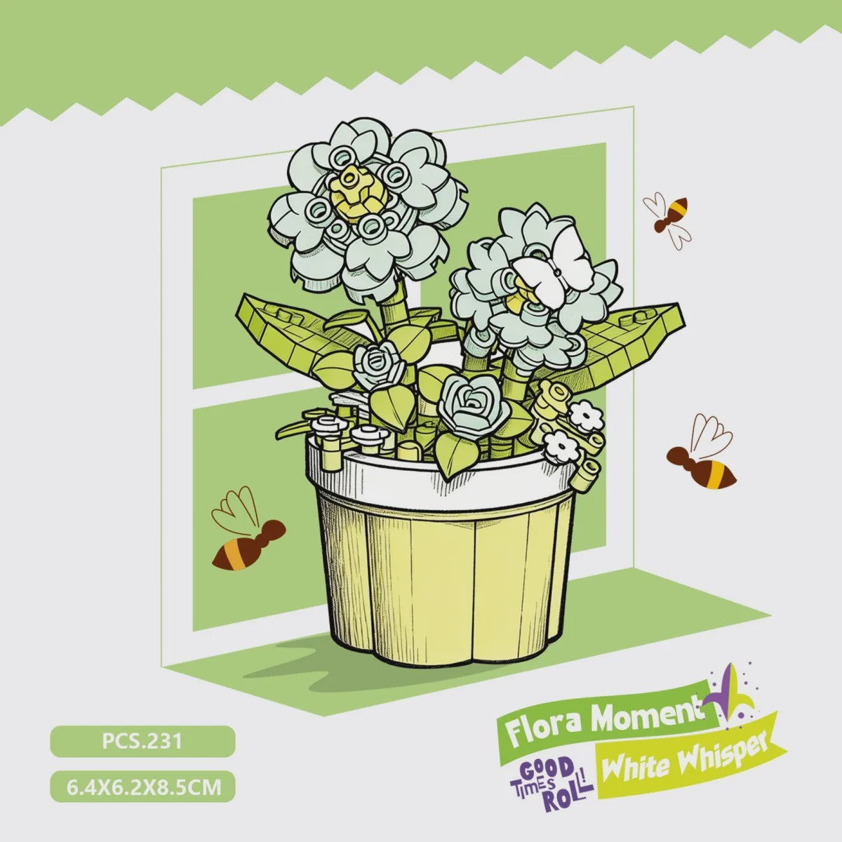 Bouwstenen Bloemen in Pot - Creatieve Mini Bloemenboeketten Bouwpakketten