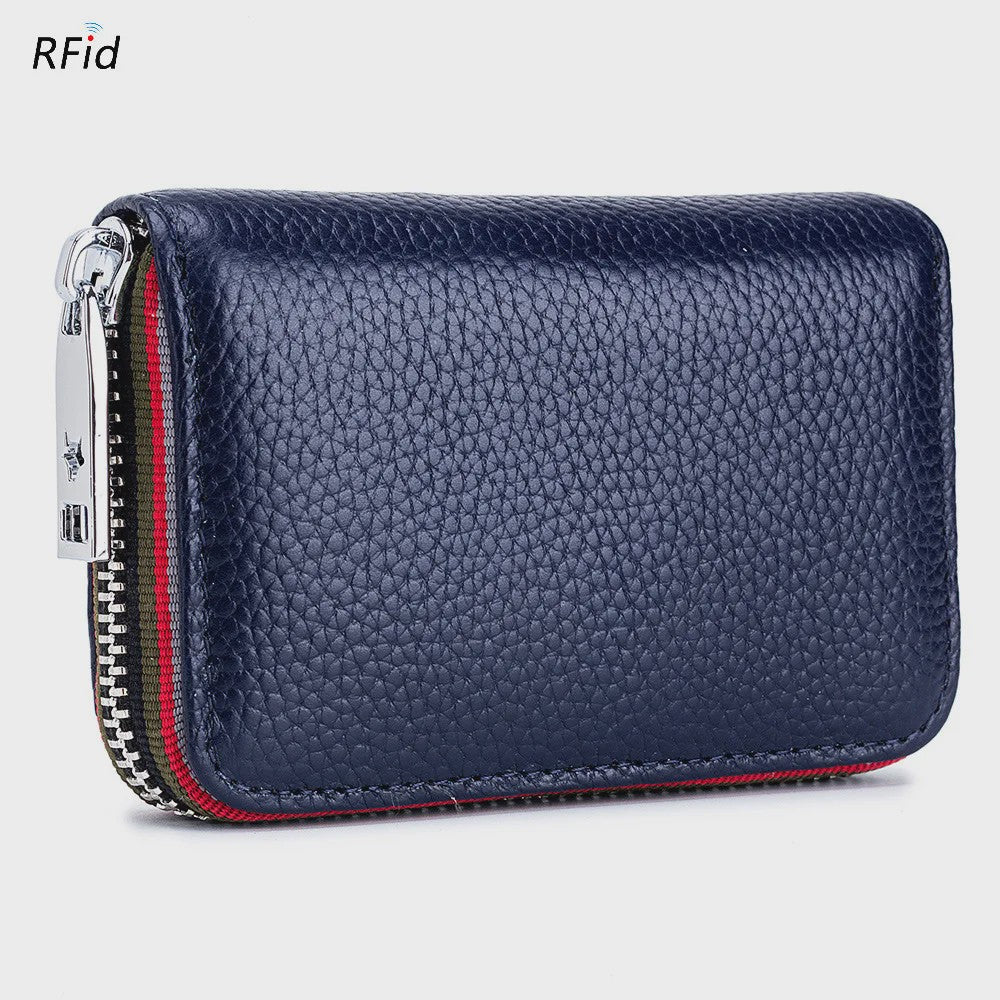 Luxe Lederen Pasjeshouder Portemonnee met RFID - Accordion Design - Heren & Dames