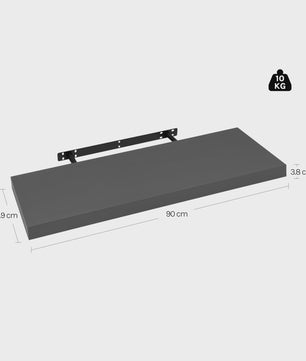 WOLTU Wandrek Houten Drijvende Planken - Stijlvolle Opbergoplossingen voor CD's, Boeken en Decoratie