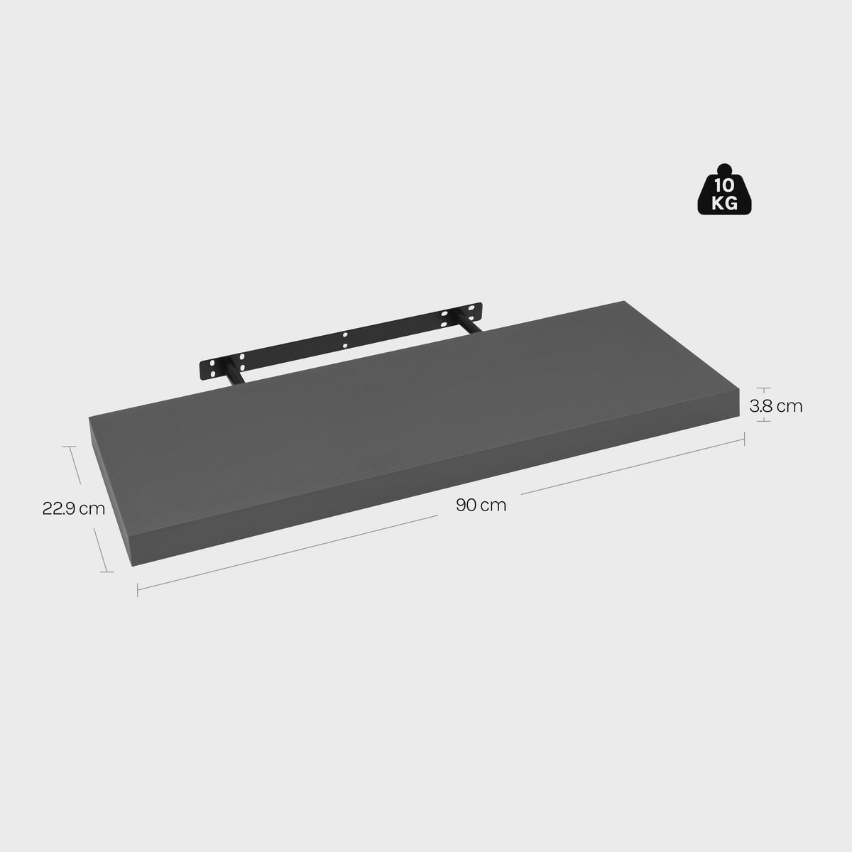 WOLTU Wandrek Houten Drijvende Planken - Stijlvolle Opbergoplossingen voor CD's, Boeken en Decoratie