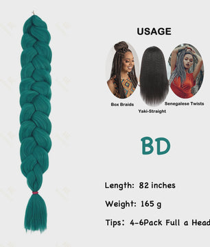Jumbo Braiding Hair Extensions - 82 inch Synthetisch Vlecht Haar voor Box Braids & Twist